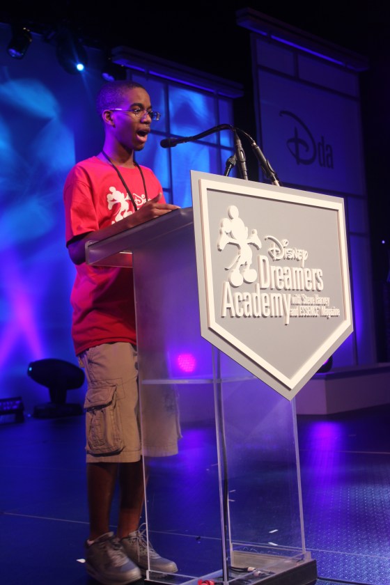 Dwight James (Jacksonville) recites a poem