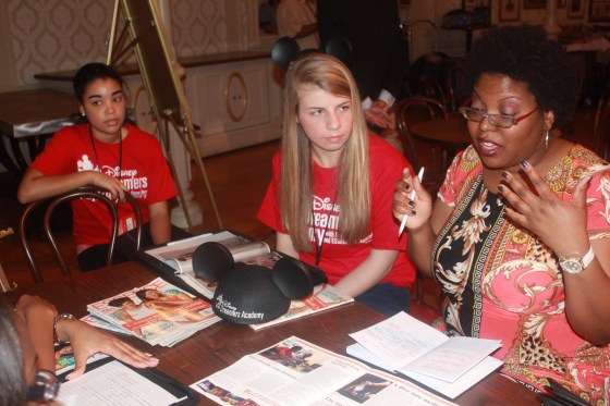 Essence Magazine Sr. Editor Tanisha Sykes leads students during workshopk (photo credit Penny Dickerson)