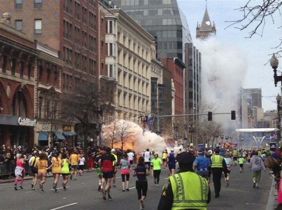 Boston Marathon Street Scene