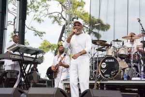 Frankie Beverly and Maze entertained a field of fans for Saturday's concert
