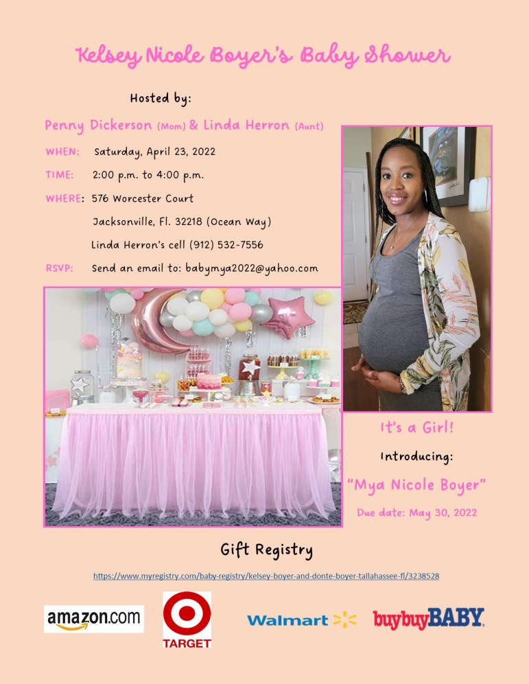 Kelsey Boyer baby shower invite